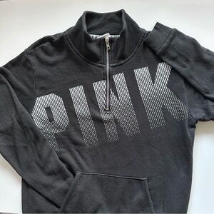 Bundle 2 Tops Express Camo Button Up Shirt Grey PINK Logo 1/4 Zip Hoodie Size XS